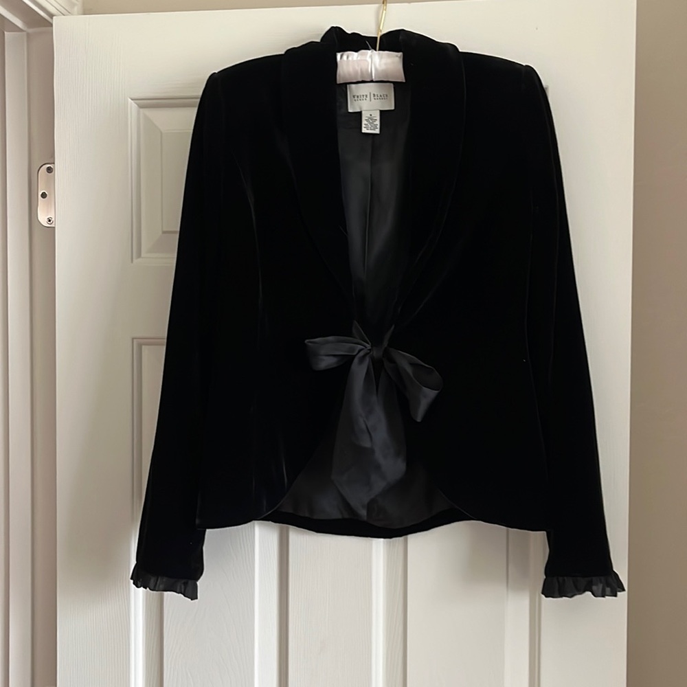 White House Black Market Black Velvet Jacket